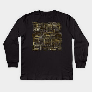 Potterhead pattern / texture (liquid gold) - gift idea Kids Long Sleeve T-Shirt